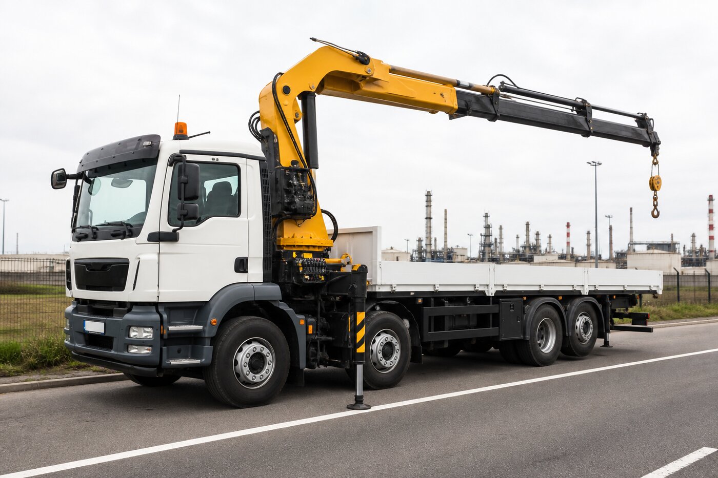 Truck crane ready for a site visit